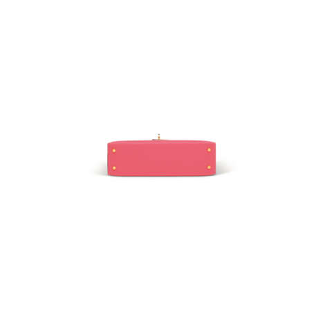 A ROSE LIPSTICK CH&#200;VRE LEATHER MINI KELLY 20 II WITH GOLD HARDWARE - фото 4