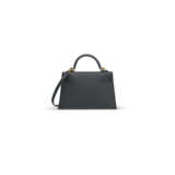 A BLACK EPSOM LEATHER MINI KELLY 20 II WITH GOLD HARDWARE - Foto 3