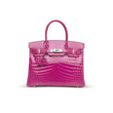 A SHINY ROSE TYRIEN NILOTICUS CROCODILE BIRKIN 30 WITH PALLADIUM HARDWARE - photo 1