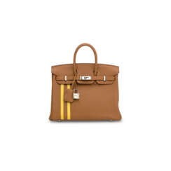 A LIMITED EDITION GOLD &amp; AMBRE TOGO LEATHER OFFICIER BIRKIN 25 WITH PALLADIUM HARDWARE