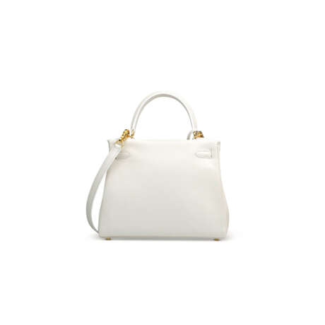 A WHITE SWIFT LEATHER RETOURN&#201; KELLY 25 WITH GOLD HARDWARE - Foto 3