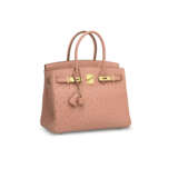 A TERRE CUITE OSTRICH BIRKIN 30 WITH GOLD HARDWARE - фото 2