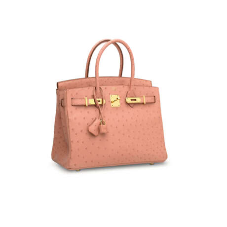 A TERRE CUITE OSTRICH BIRKIN 30 WITH GOLD HARDWARE - фото 2