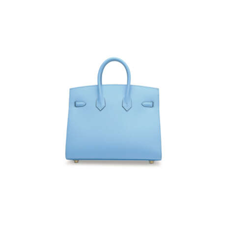 A C&#201;LESTE EPSOM LEATHER SELLIER BIRKIN 25 WITH GOLD HARDWARE - Foto 3