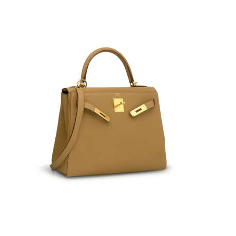 A BISCUIT TOGO LEATHER RETOURN&#201; KELLY 28 WITH GOLD HARDWARE - photo 2