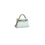 A LIMITED EDITION BLEU BRUME, VERT JADE & GOLD EPSOM LEATHER TRICOLOR MINI KELLY 20 II WITH PALLADIUM HARDWARE - фото 2