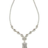 Diamond white gold necklace accente… - photo 2