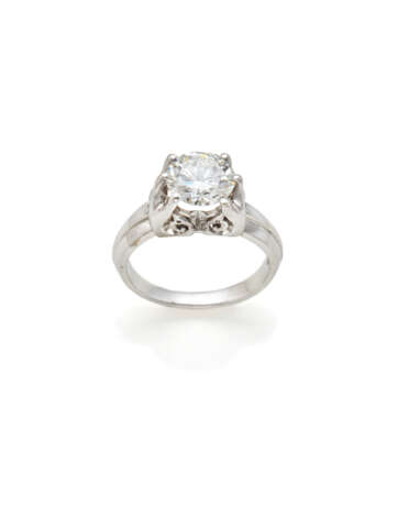 Round ct. 2.01 diamond white gold r… - фото 1