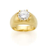 Round ct. 3.521 diamond yellow gold… - фото 1