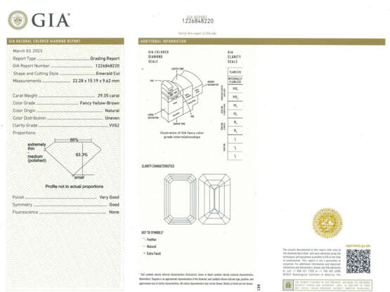 Octagonal ct. 29.35 fancy yellow br… - Foto 5