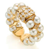 Pearl, round and triangular diamond… - Foto 1