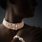 Pink coral and diamond white gold j… - фото 2