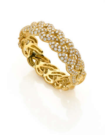 Diamond braid shaped yellow gold op… - Foto 1