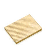 Yellow ribbed gold cigarette box, g… - photo 2