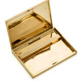 Yellow ribbed gold cigarette box, g… - photo 3