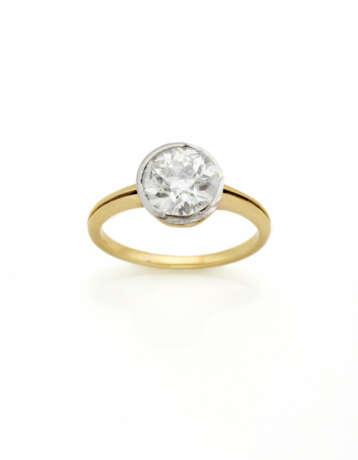 Round ct. 2.23 diamond yellow gold … - фото 1