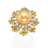 Gold pearl, diamond and yellow sapp… - Foto 1