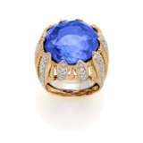 Oval ct. 25.00 sapphire and diamond… - фото 1