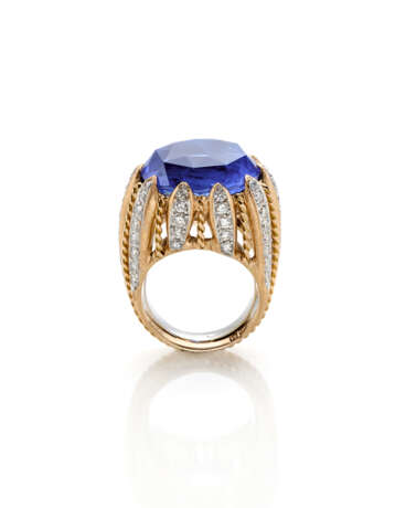 Oval ct. 25.00 sapphire and diamond… - фото 2