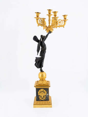 Pair of magnificent Empire candelabra with psyches - фото 4