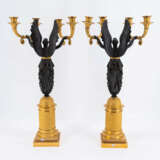 Pair of large Empire candelabra with Victorias - фото 3