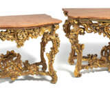 Pair of large Baroque console tables - photo 1