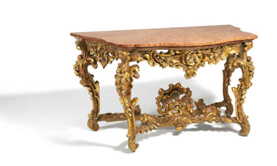 Pair of large Baroque console tables - photo 2