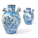 Pair of large vases with figural handles - photo 1