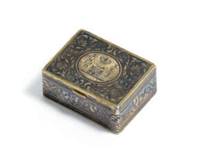 Snuff box with princely coat of arms and city map of Veliki Ustjug