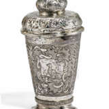Lidded Beaker with Rocaille Cartouches with Cupid and Birds - photo 1