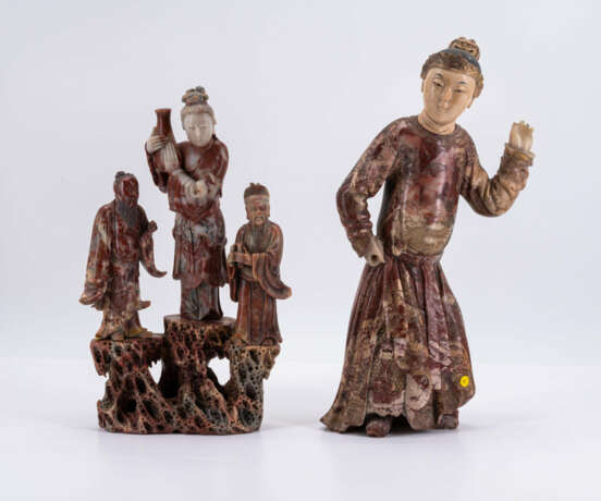Impressive group of 30 figural soapstone carvings - фото 2