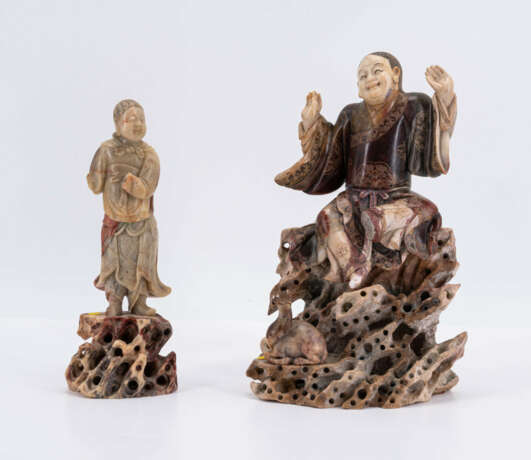 Impressive group of 30 figural soapstone carvings - photo 21