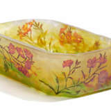 GLASS JARDINIERE WITH FLORAL DECOR - photo 1