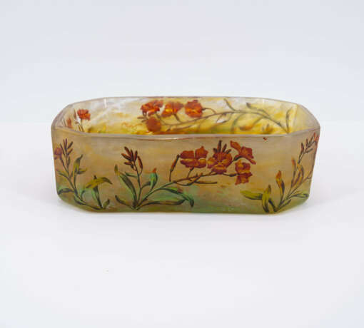 GLASS JARDINIERE WITH FLORAL DECOR - photo 3