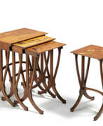 Cristallerie d'Emile Gallé. Set of four nesting tables