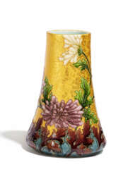 Slim vase with chrysanthemum decor