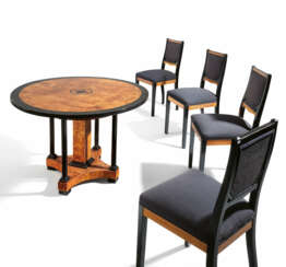 Round table with four chairs