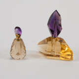 Small perfume flacon and larger flacon made of amethyst & citrine - Foto 3