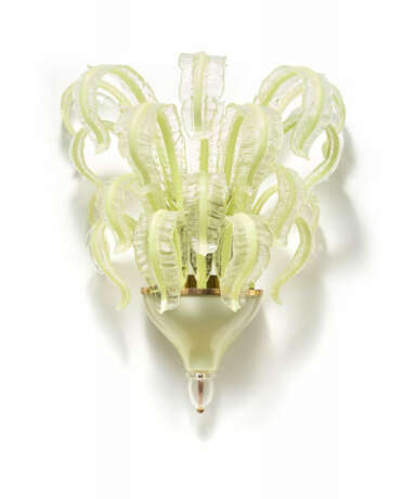 Pair of large wall lamps with feather leaves - photo 2