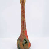 Large long-necked vase with poppy decor - photo 4