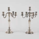Pair of girandoles with column stem and tendril arms - Foto 4