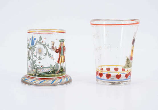 Zwei Historismus-Gläser mit figürlichen Dekoren - Foto 4