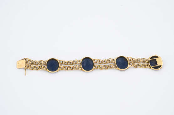 Gold bracelet with painted plaques - photo 3