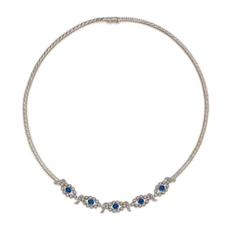 Sapphire Diamond Necklace - фото 2