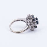Sapphire diamond set: bracelet, stud earrings and ring - photo 4