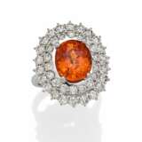 Mandarin Garnet Diamond Ring - Foto 1