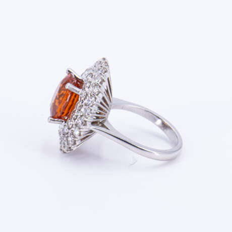 Mandarin Garnet Diamond Ring - photo 2