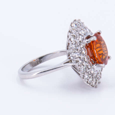 Mandarin Garnet Diamond Ring - photo 5