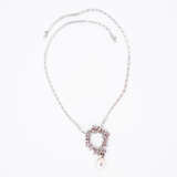 Ruby-diamond set: necklace, ear studs/clips and bracelet - photo 2