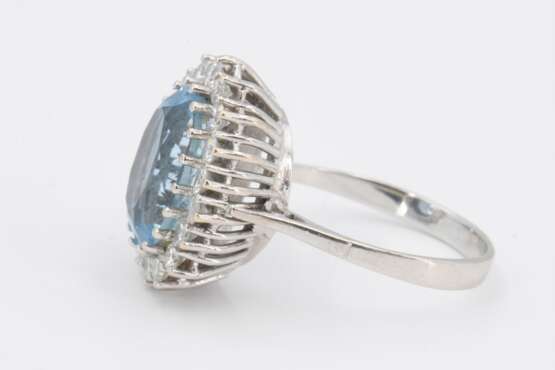 Aquamarine Diamond Ring - photo 4